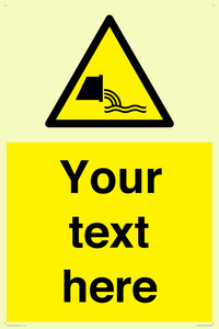 Custom Warning sewage effluent outfall